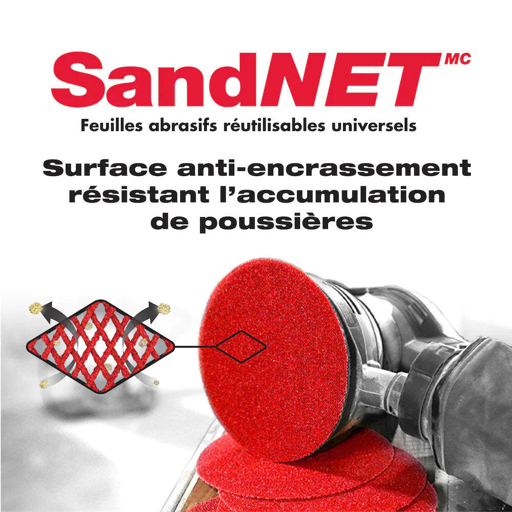 Disque 5" avec tampon de connexion SandNet (10/pqt) - Diablo - Grains 60 à 400
