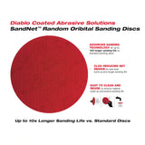 Disque 5" avec tampon de connexion SandNet (10/pqt) - Diablo - Grains 60 à 400
