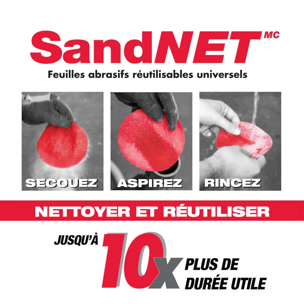 Disque 5" avec tampon de connexion SandNet (10/pqt) - Diablo - Grains 60 à 400