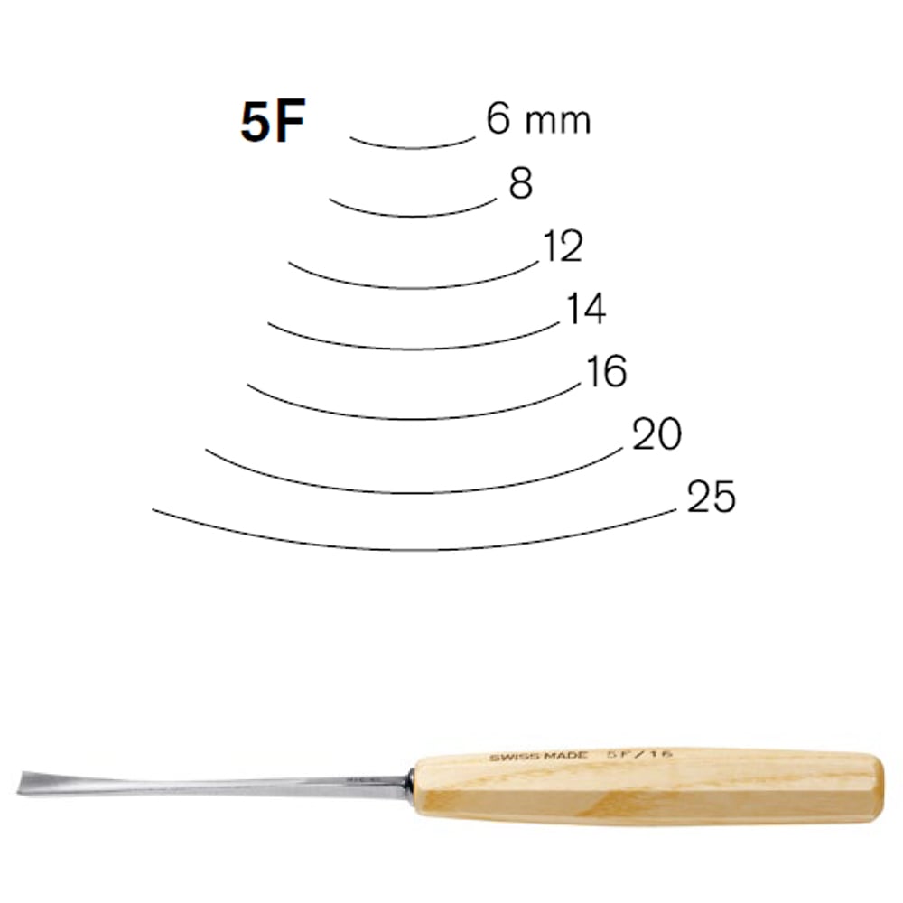 Fishtail Gouges N°5F - Pfeil. Swiss made