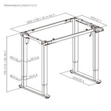 Structure ajustable noir pour bureau - Quadra