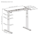 Structure ajustable noir pour bureau - Motion II