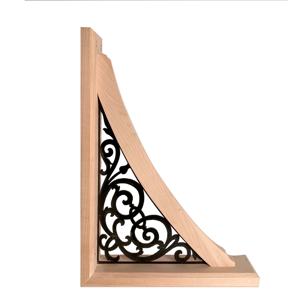 Corbeau en merisier #784 - 14 ½’’ x 10 ½’’ x 2 ½’’
