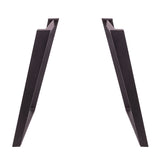 Black U shaped angled dining table leg 28 1/2" X 32"