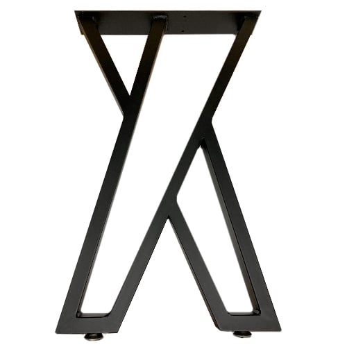 Pied de table en acier Brent noir - 2/pqt - 28’’ x 17,7’’