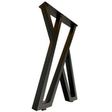 Pied de table en acier Brent noir - 2/pqt - 28’’ x 17,7’’