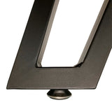 Pied de table en acier Brent noir - 2/pqt - 28’’ x 17,7’’