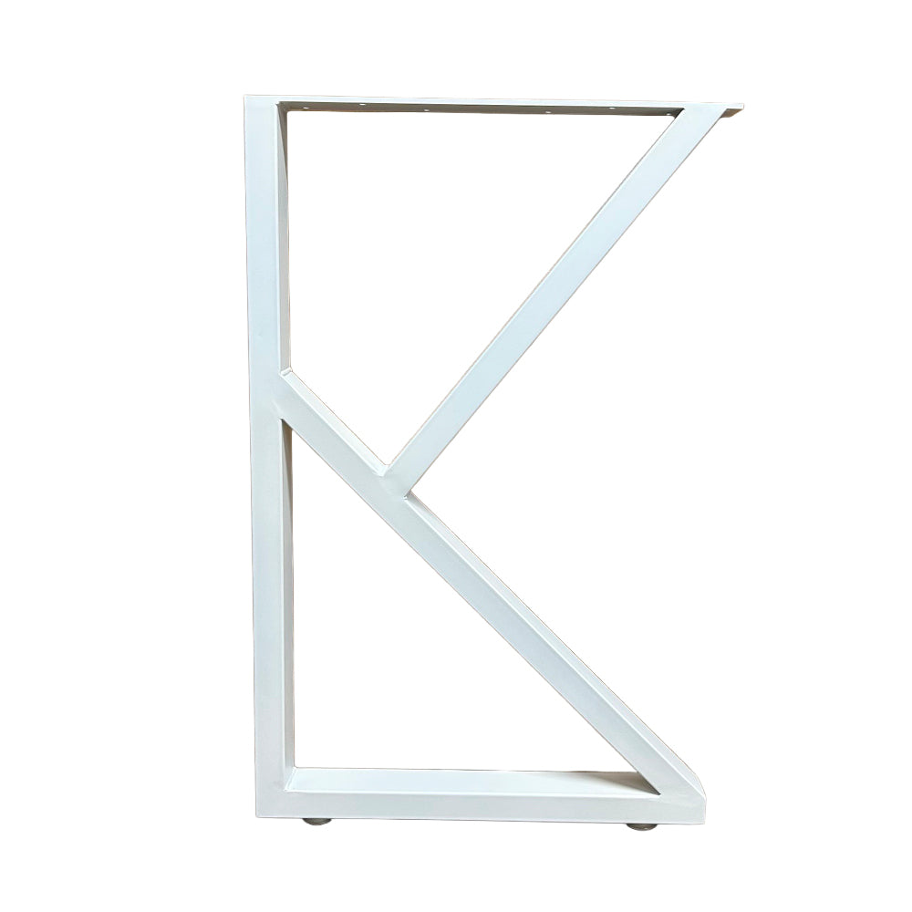 Pied de table de bureau en K Blanc Mat 28" x 18’’ - Lignum
