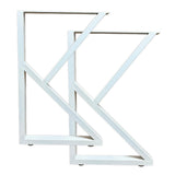 Pied de table de bureau en K Blanc Mat 28" x 18’’ - Lignum