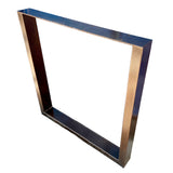 Ensemble de pieds de table à manger style plate Noir Cuivré - Lignum