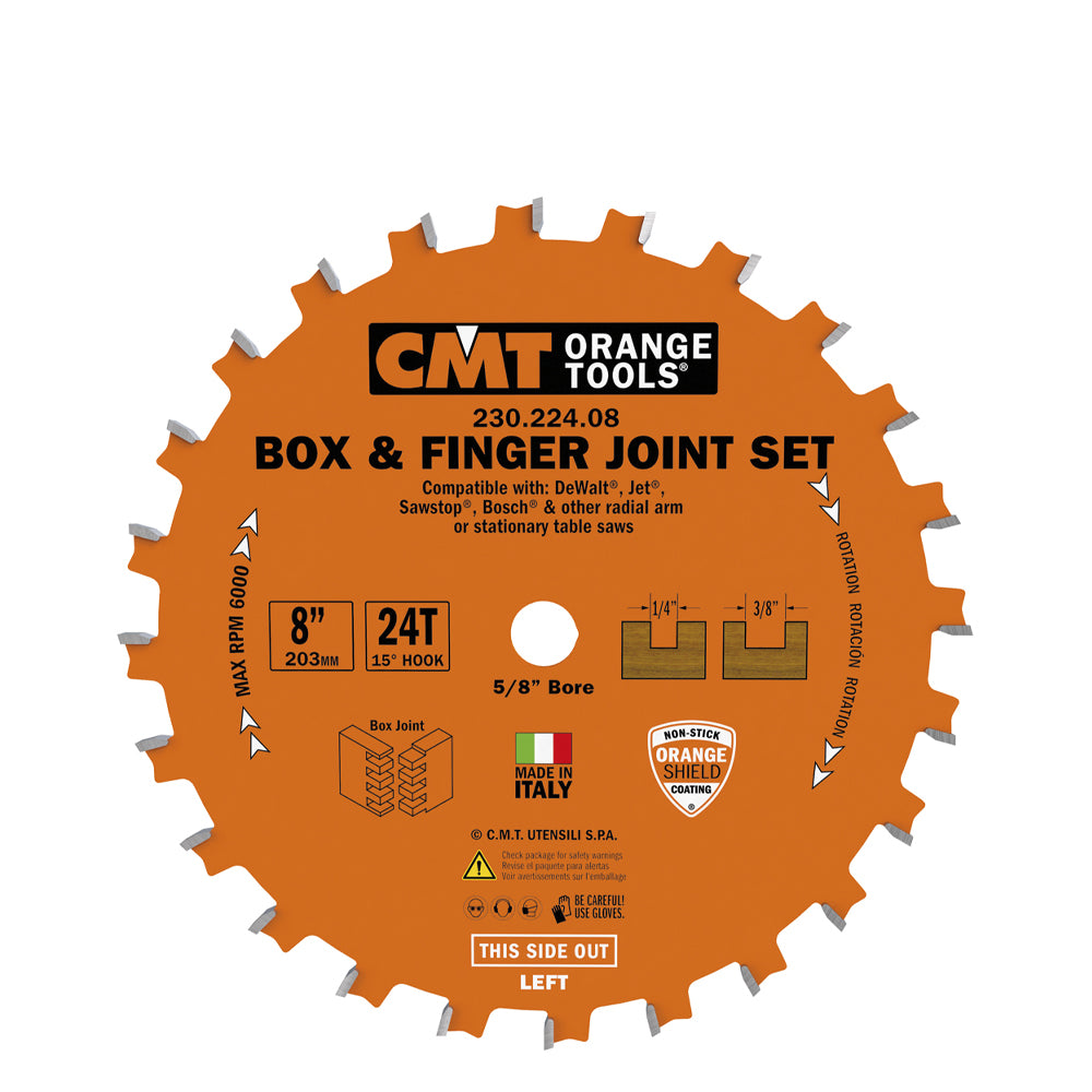 Ensemble de lames dado 8" x 24d - CMT