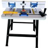 Router table set with stand and accessories
