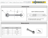 Connecteur universel Zipbolt #10.800 - 100 mm x 25 mm (10/pqt)