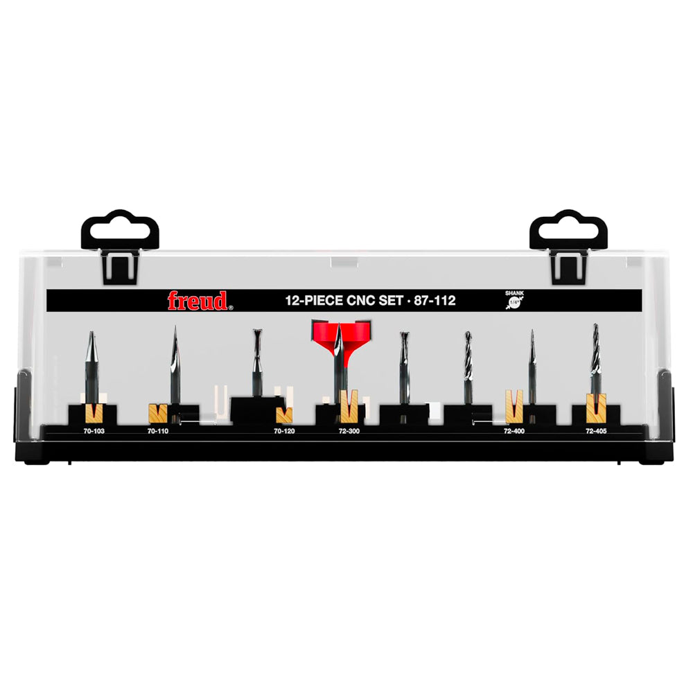12 piece cnc router bit set #87-112 - Freud