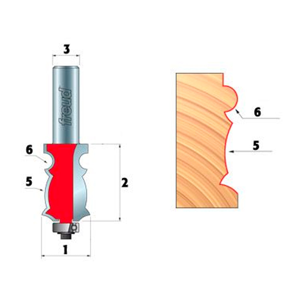Face moulding bit - Freud