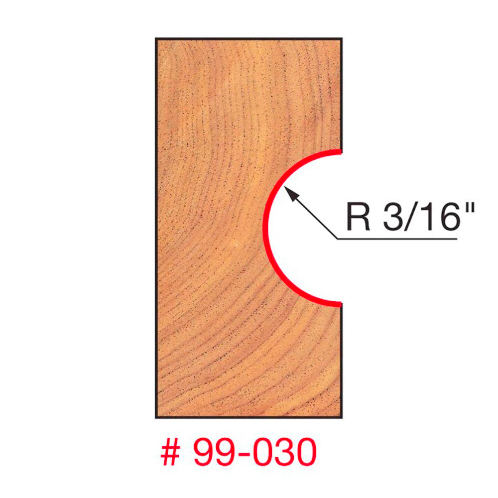 Flute bit #99-030 - Radius 3/16’’ - Freud