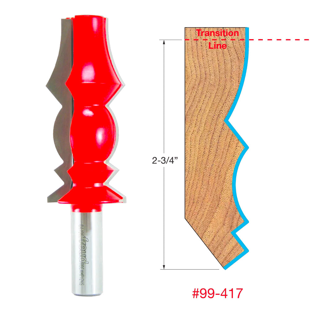 Crowned molding bit, bottom #4 99-417- Freud