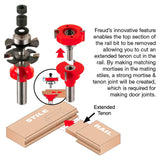 Set of Adjustable Rail & Stile Bit - Round Over Bead - Freud