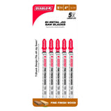 Lame de scie sauteuse bi-métal 4’’ x 6 dents #djt101df5, 5/pqt - Diablo