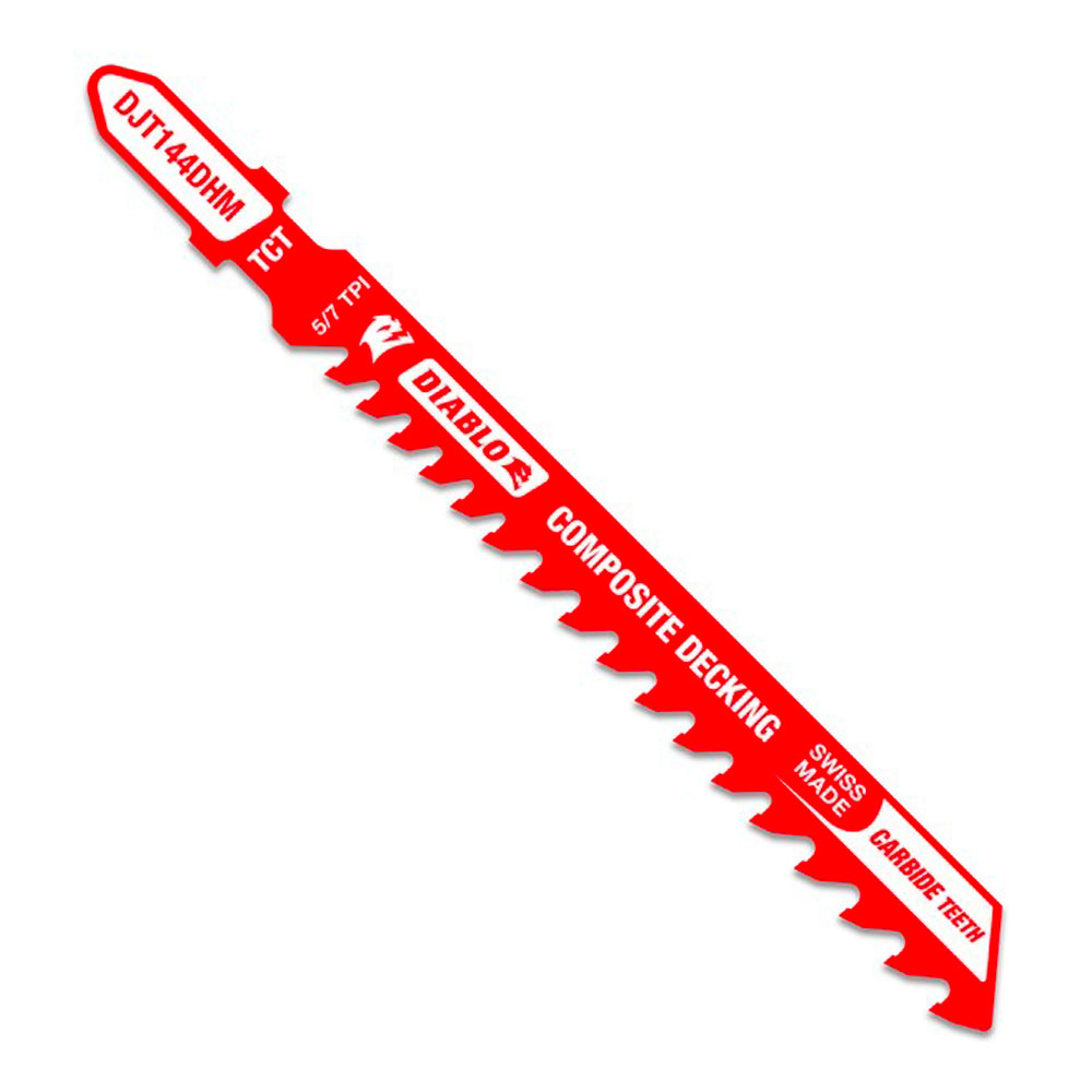 4’’ x 5/7 TPI carbide jigsaw blade for composite decking # djt144dhm - Diablo