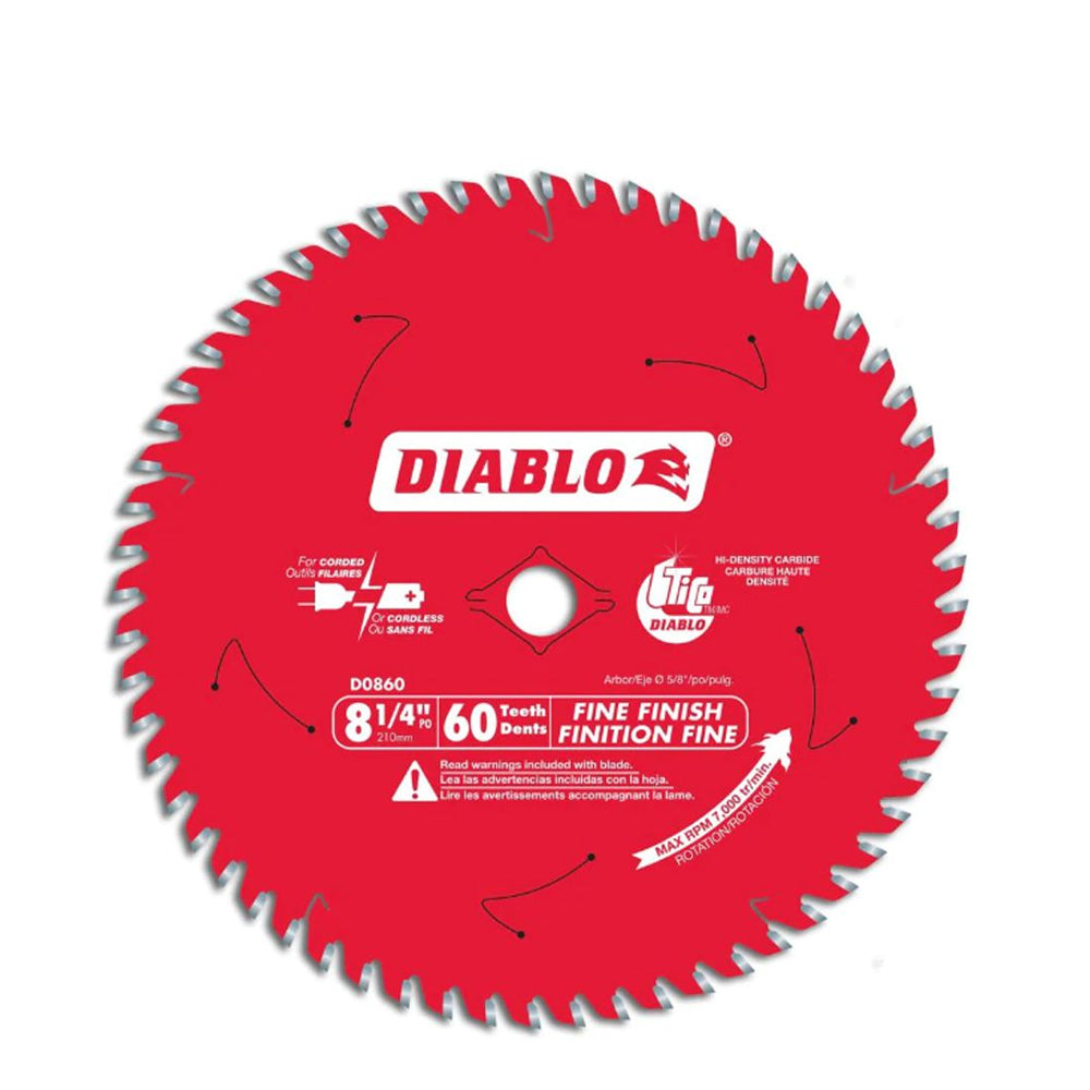 Lame de finition Fine 8 1/4" x 60d D0860 - Diablo