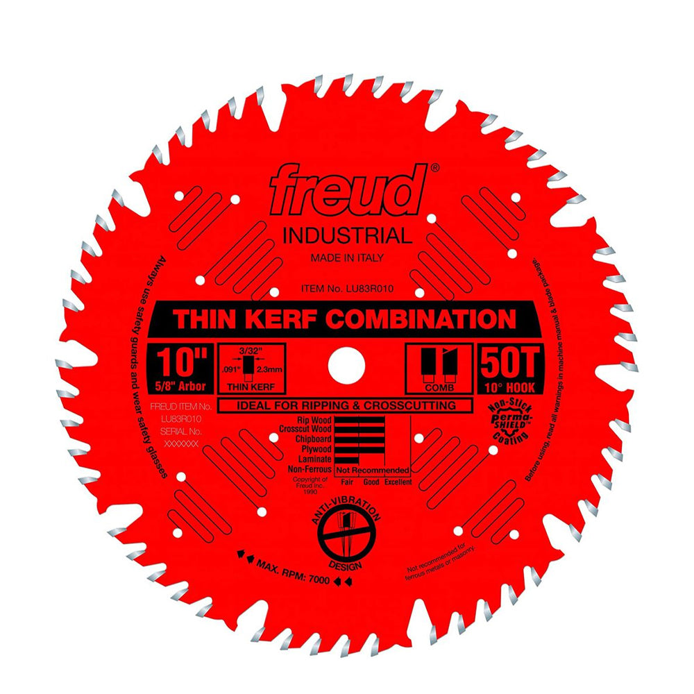 Combination Saw Blade 10'' x 50t teflon - Freud