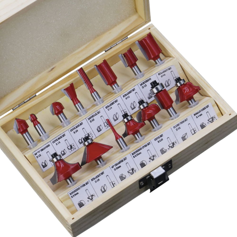 15 Pcs Router Bit Set