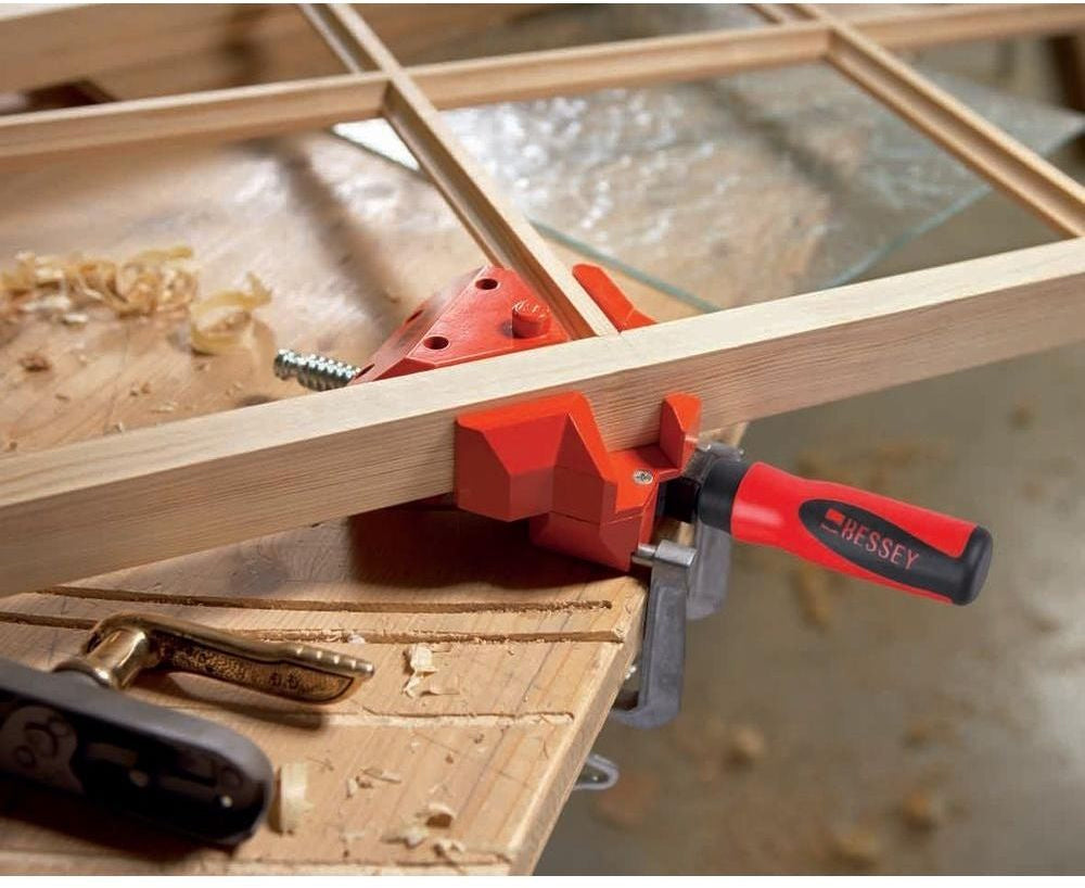 90° angle clamp + 2 table mount clamps - Bessey