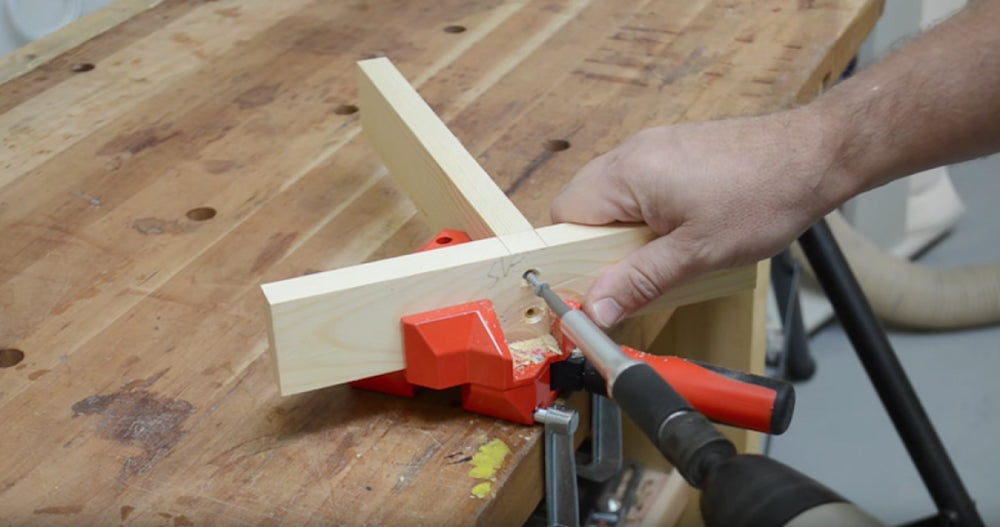 90° angle clamp + 2 table mount clamps - Bessey
