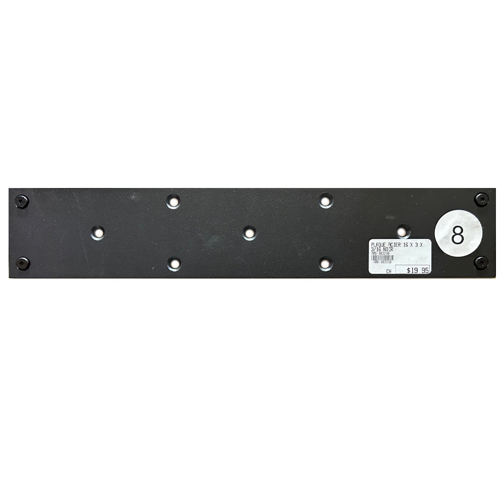 Plaque en acier Noire - 3/16" x 3" x 16"