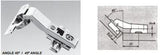 Ensemble de 2 pentures porte euro clip-on 45°