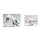 2 X BLIND CORNER EURO CLIP-ON DOOR HINGE