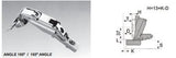 Ensemble de 2 pentures porte euro clip-on 165°