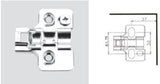 Set of 2 hinges for Lazy Susan
