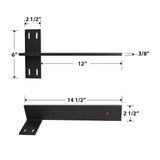 Floating shelf and countertop wall bracket