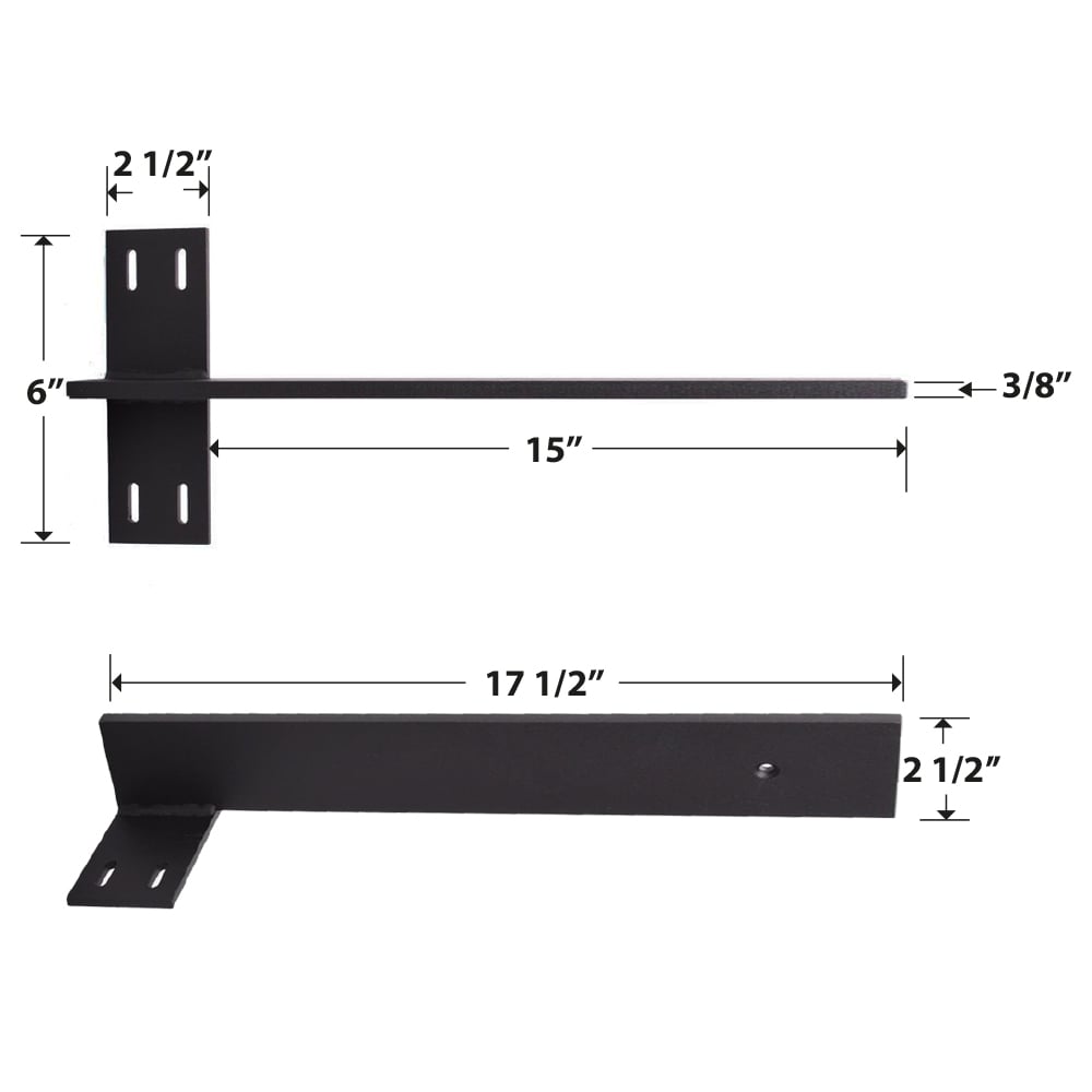 Floating shelf and countertop wall bracket