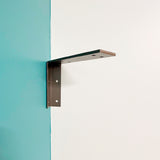 Corner floating shelf bracket antique nickel - Lignum