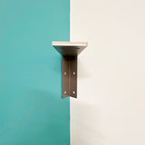 Corner floating shelf bracket antique nickel - Lignum