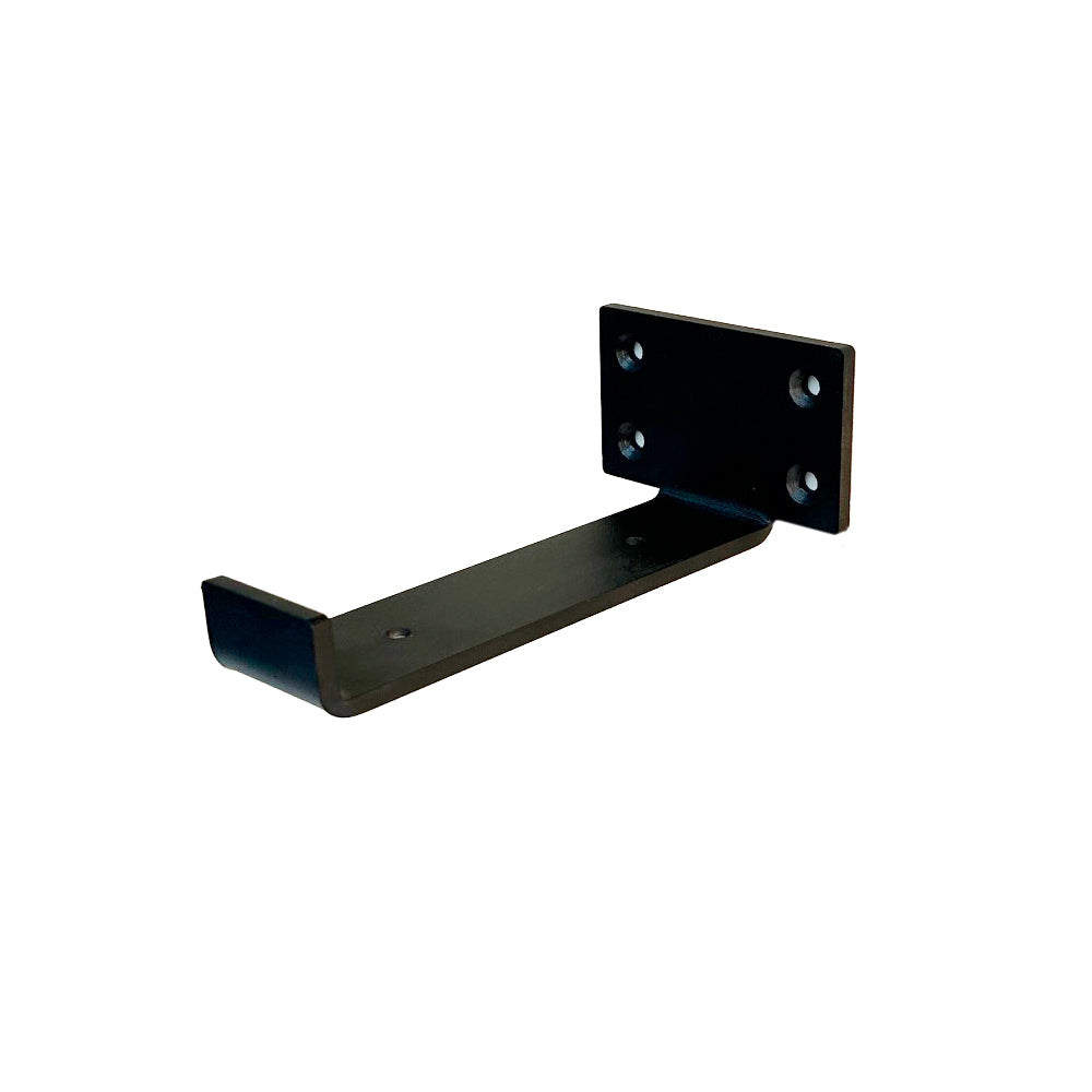Support à tablette dissimulé en J 5 5/8’’ noir - Lignum