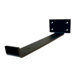 Support à tablette dissimulé en J 9 3/8’’ noir - Lignum