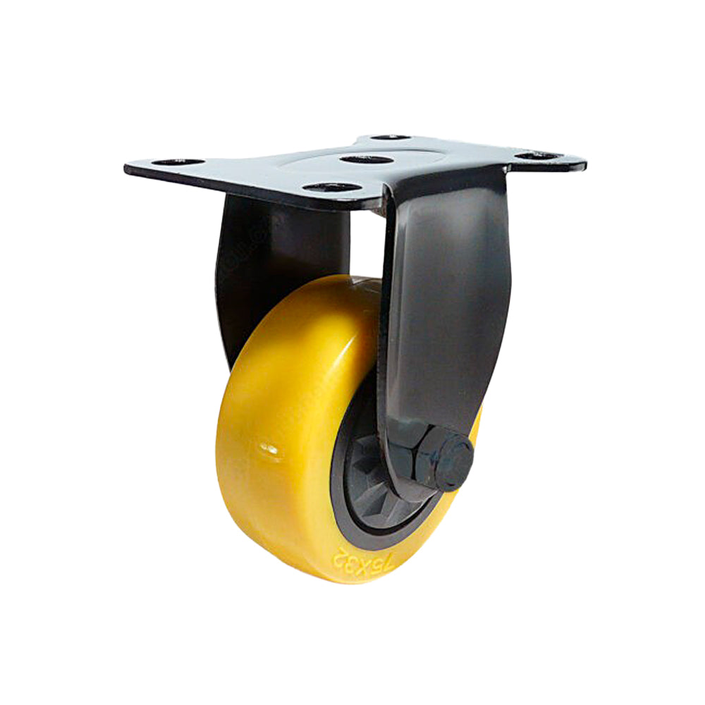 Thermoplastic polyurethane caster 75mm fixed - Maxwells