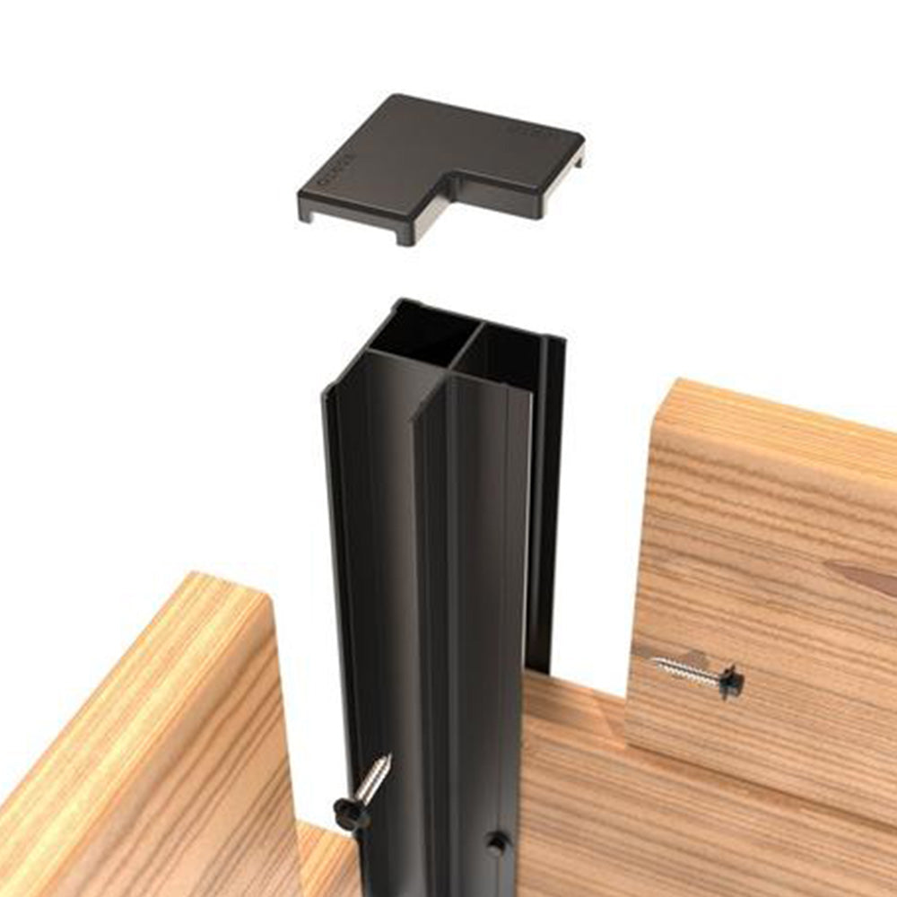 Ensemble de coins pour jardinière - 16.5" - Aluminium Noir