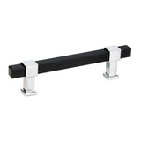 Modern pull #8747 matte black and chrome 128mm - Richelieu 