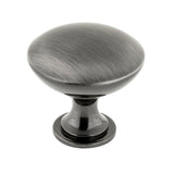 Bouton moderne #9041 inox noir 40mm - Richelieu