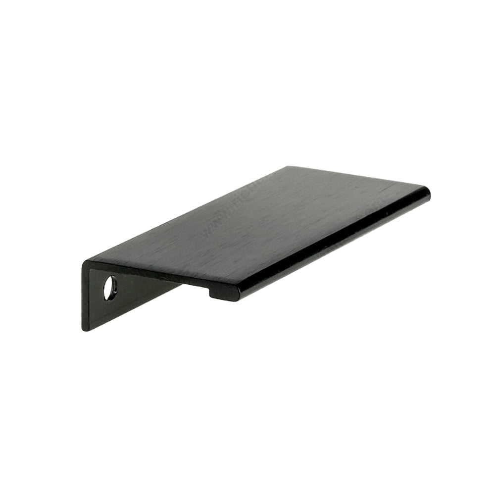 Modern edge pull #9898 brushed black 80mm - Richelieu 