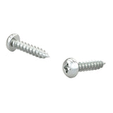 Zinc-plated metal screw, round head, square drive, 1/2'' x 8 self-tapping thread, 100 (box)