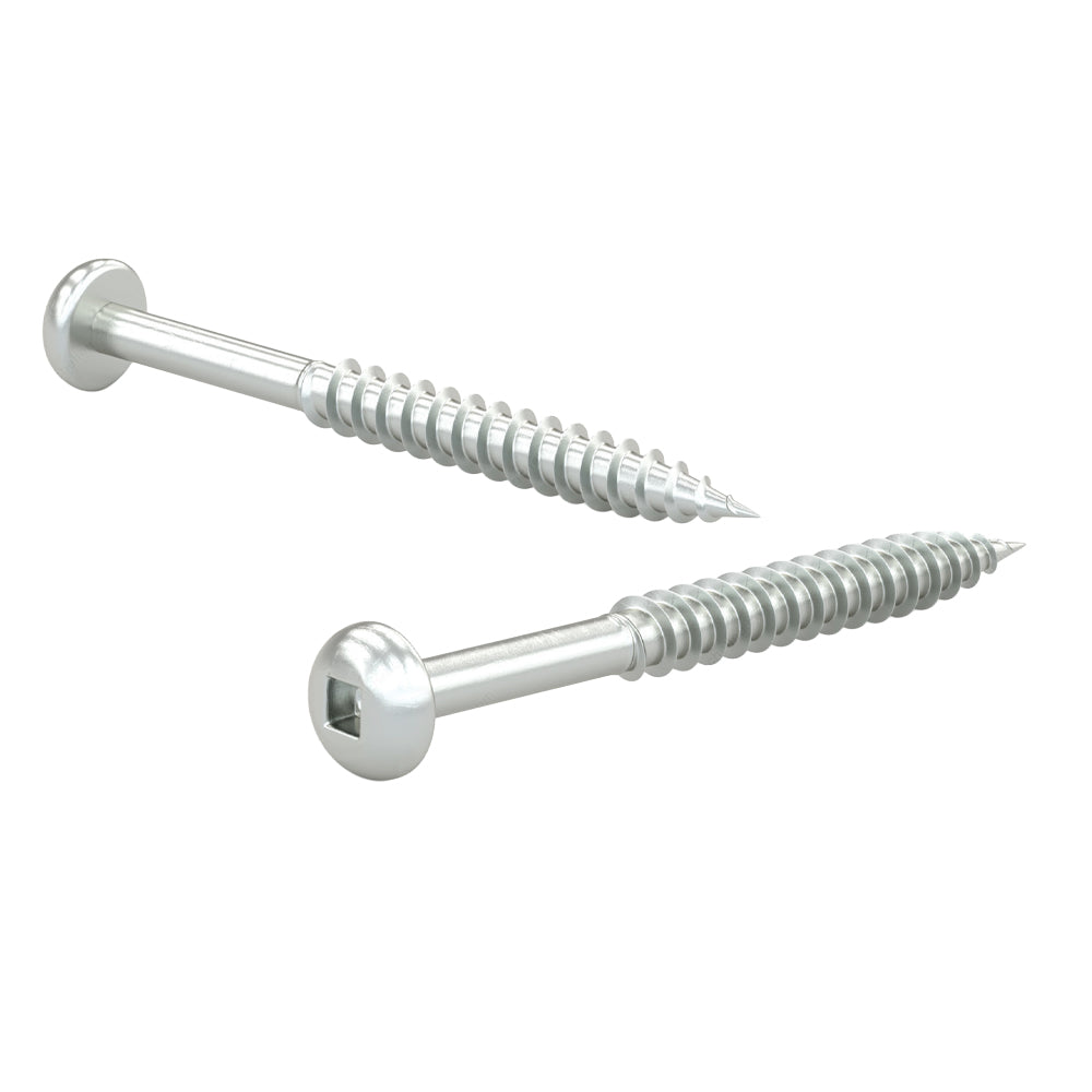 Wood screw #6 x 1-1/2" - Round head Zinc phs 250/box