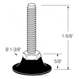 Niveleur avec écrou 5/16" x 1 3/8" - Paquet de 2