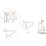 Extra Heavy-Duty Floor leveler 3/8'' X 1 5/16''