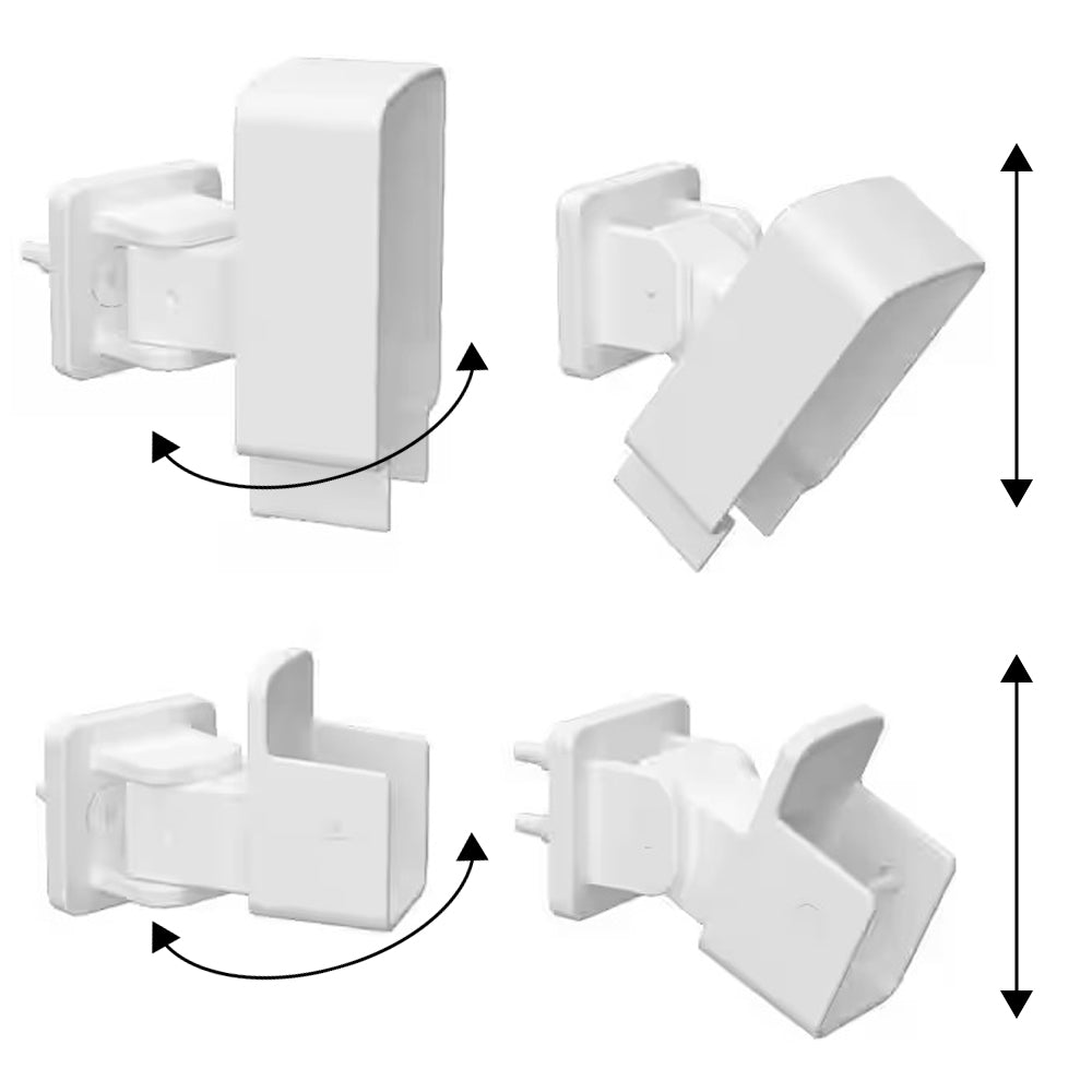 Adaptateur angulaire entourage pour garde-corps en aluminium noir mat ou blanc - Kool-Ray